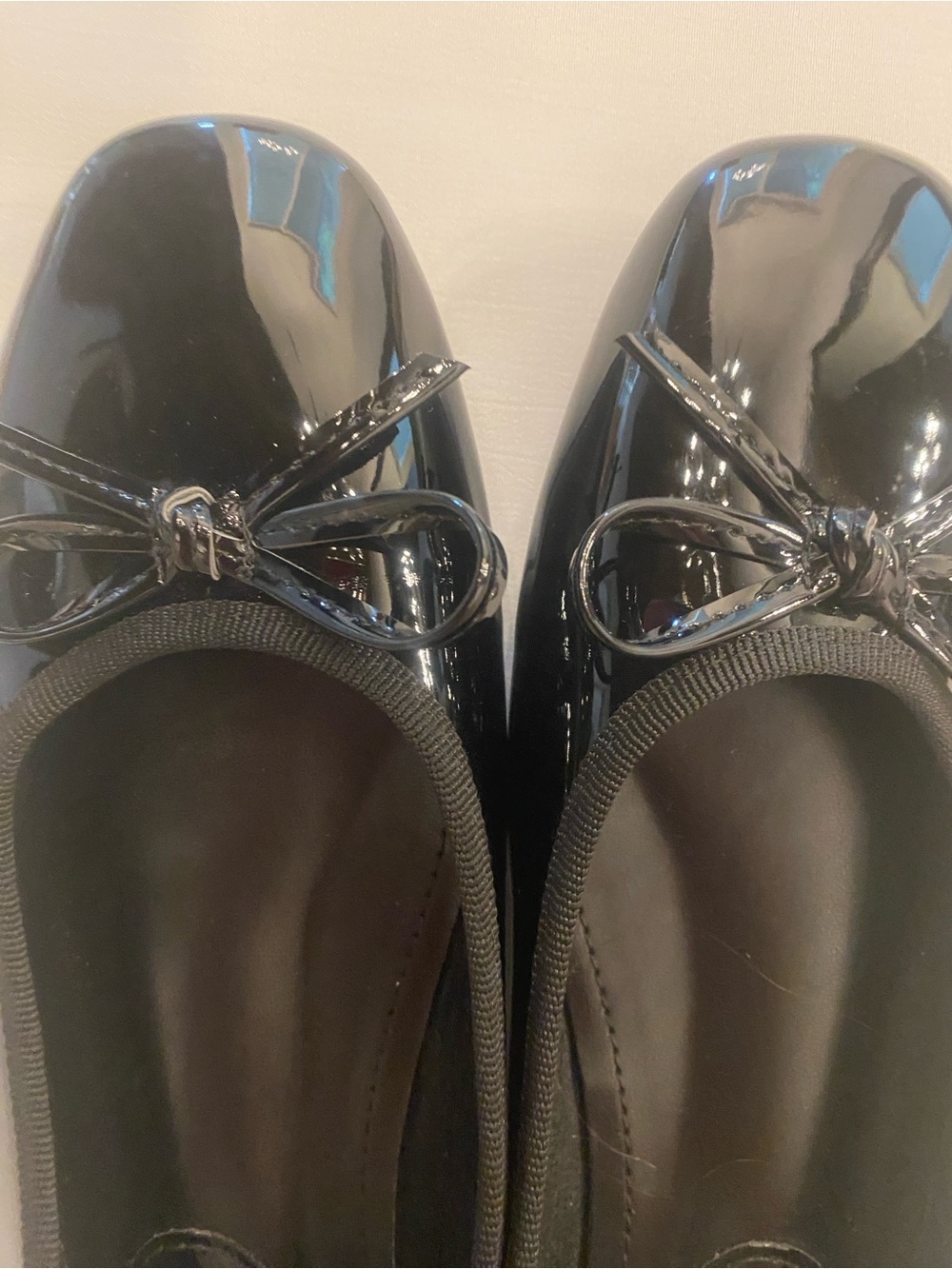 Cider Women’s Black Patent Faux Leather Bow Ballet Flats New size 8 - Picture 4 of 9